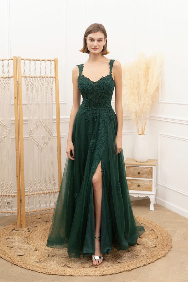 green emerald velvet dress DEBS DRESS  Lolliesvintagestore